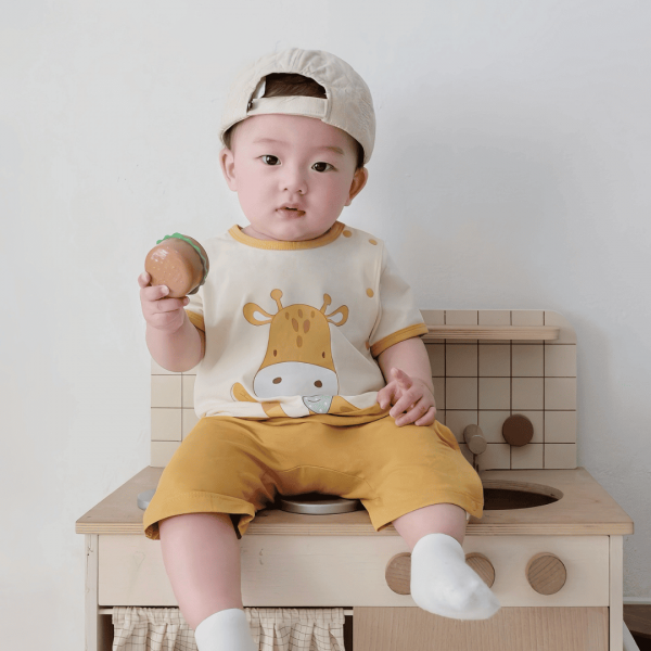 Bodysuit bé trai đùi Animo VD0525015 (0-12M,Vàng,NN02)