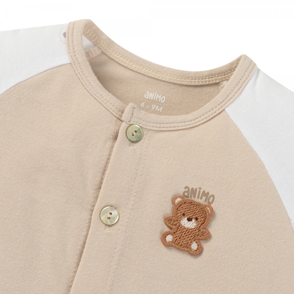 Set 2 Bộ kháng khuẩn Modal dài Animo BMC0525027 (0-24M,Be-trắng,NN06)