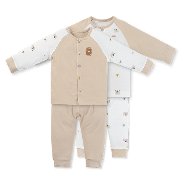 Set 2 Bộ kháng khuẩn Modal dài Animo BMC0525027 (0-24M,Be-trắng,NN06)