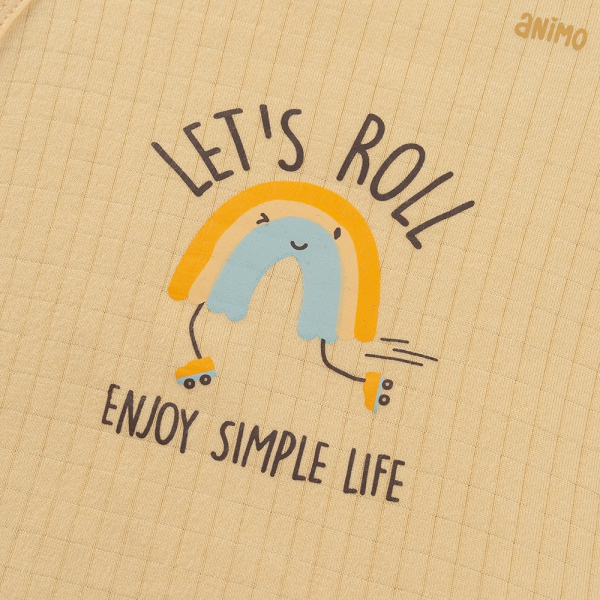 Set 2 bộ rayon chống muỗi ngắn Animo VD0425030 (0-24M,Vàng-trắng,NN06)