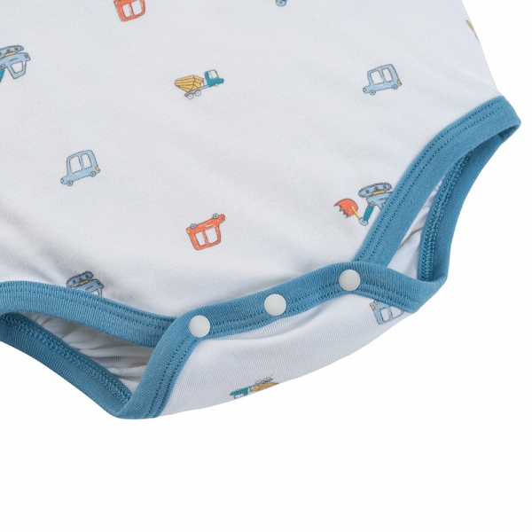 Set 2 bodysuit modal kháng khuẩn tam giác Animo VD0325032 (0-12M,Dương-trắng,DD06)