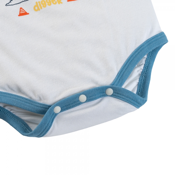 Set 2 bodysuit modal kháng khuẩn tam giác Animo VD0325032 (0-12M,Dương-trắng,DD06)