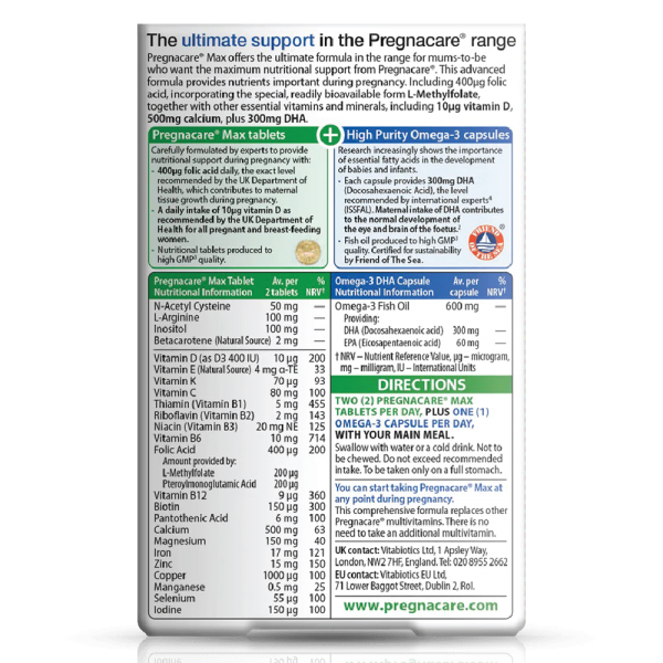 Thực Phẩm Bảo Vệ Sức Khỏe Pregnacare Max