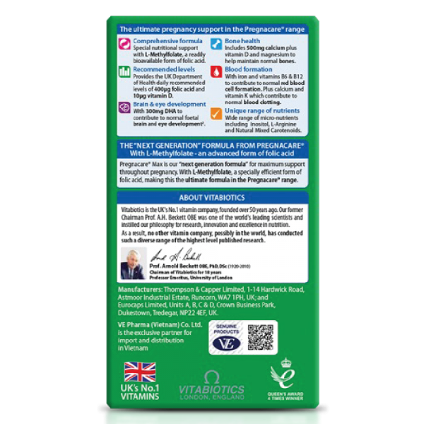 Thực Phẩm Bảo Vệ Sức Khỏe Pregnacare Max