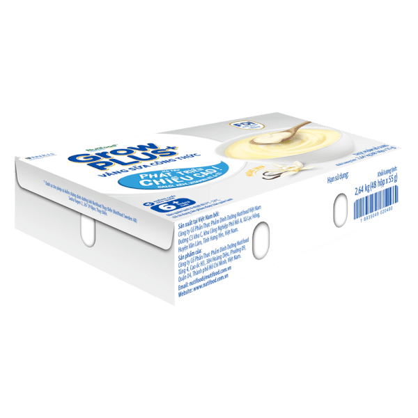 Váng sữa GrowPlus+ vị vanilla (bạc) lốc 4 hộp