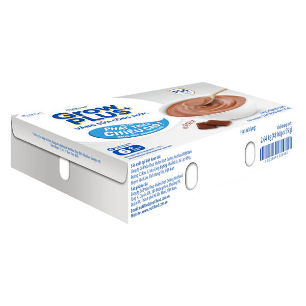 Váng sữa GrowPlus+ vị socola (bạc) lốc 4 hộp