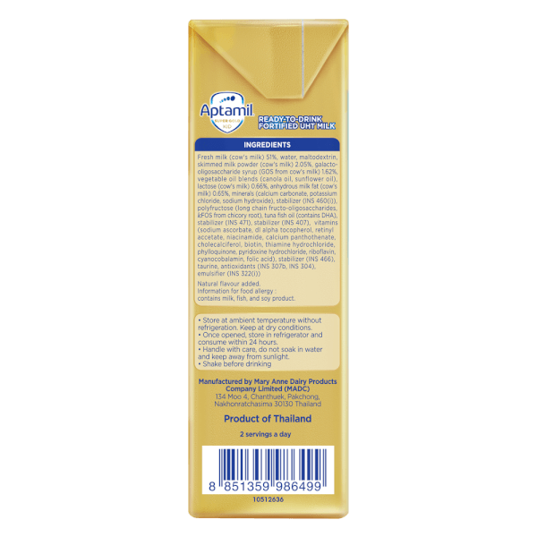 Sữa pha sẵn Aptamil Super Gold Kid 180ml (lốc 3 hộp)