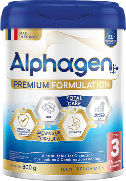 Sữa Alphagen Premium Formulation Total Care Growing Up Formula 800g (từ 24 tháng trở lên)
