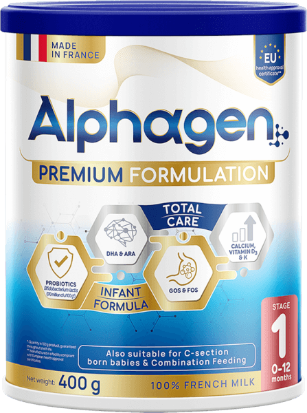 Sữa Alphagen Premium Formulation Total Care Infant Formula 400g (0-12 tháng)