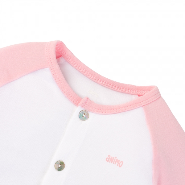 Set 2 Bộ kháng khuẩn Modal dài Animo BMC0525026 (0-24M,Phấn-trắng,NN06)