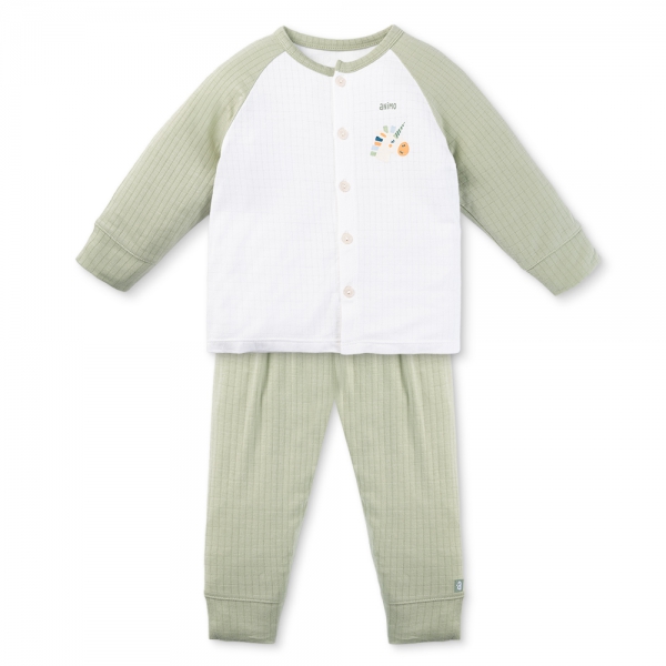 Set 2 bộ rayon chống muỗi dài Animo VD0525017 (0-24M,Lá-trắng,DD06)