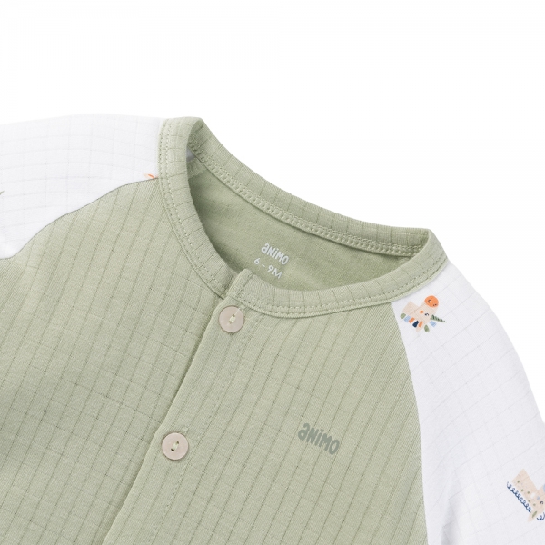 Set 2 bộ rayon chống muỗi dài Animo VD0525017 (0-24M,Lá-trắng,DD06)