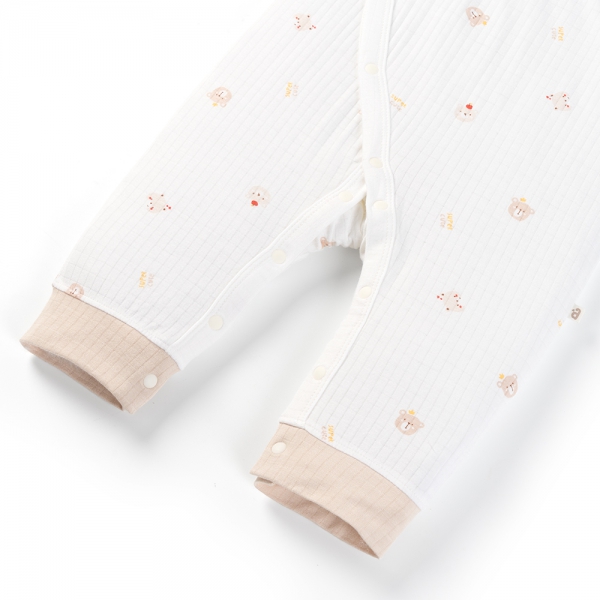 Set 2 bodysuit rayon chống muỗi dài Animo VD0425040 (0-12M,Kem-trắng,NN06)