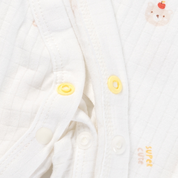 Set 2 bodysuit rayon chống muỗi dài Animo VD0425040 (0-12M,Kem-trắng,NN06)