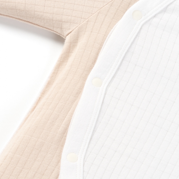 Set 2 bodysuit rayon chống muỗi dài Animo VD0425040 (0-12M,Kem-trắng,NN06)