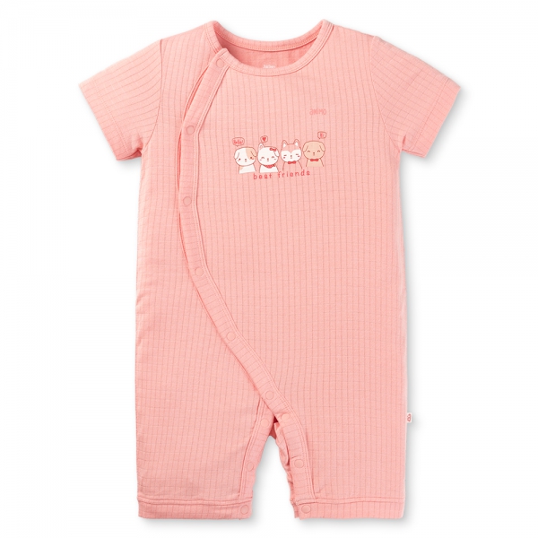 Set 2 bodysuit rayon chống muỗi đùi Animo VD0425038 (0-12M,Hồng-trắng,TT06)