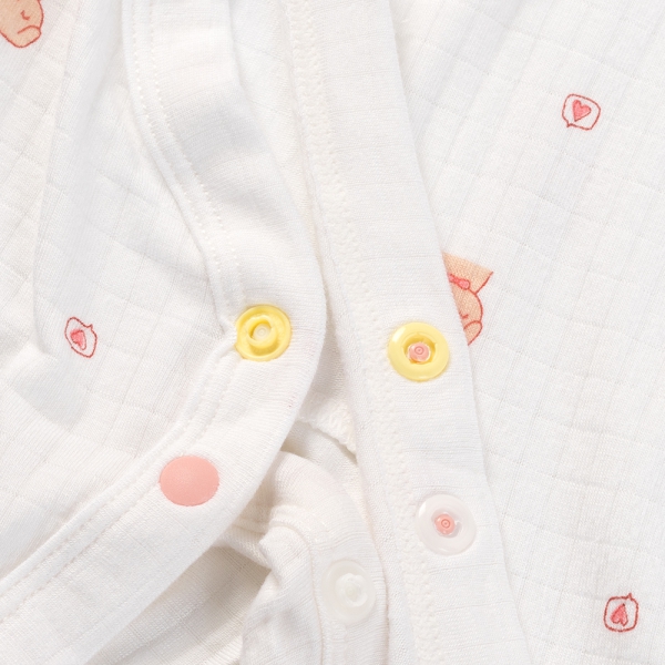 Set 2 bodysuit rayon chống muỗi đùi Animo VD0425038 (0-12M,Hồng-trắng,TT06)