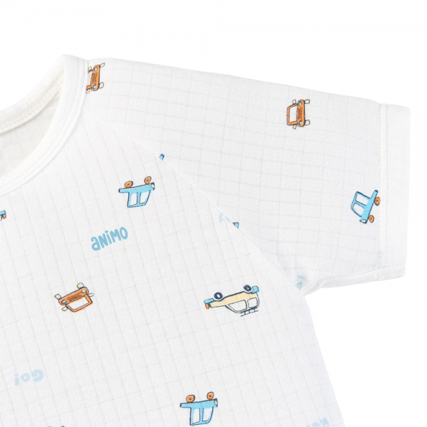 Set 2 bộ rayon chống muỗi ngắn Animo VD0425032 (0-24M,Biển-trắng,NN06)