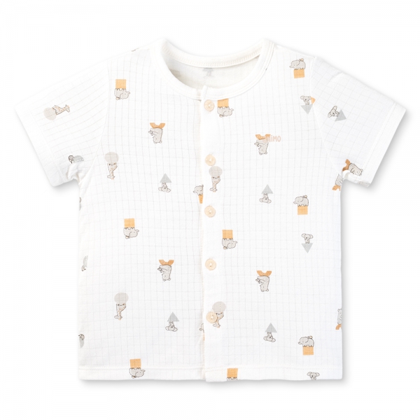 Set 2 bộ rayon chống muỗi ngắn Animo VD0425031 (0-24M,Kem-trắng,NN06)