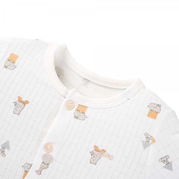 Set 2 bộ rayon chống muỗi ngắn Animo VD0425031 (0-24M,Kem-trắng,NN06)