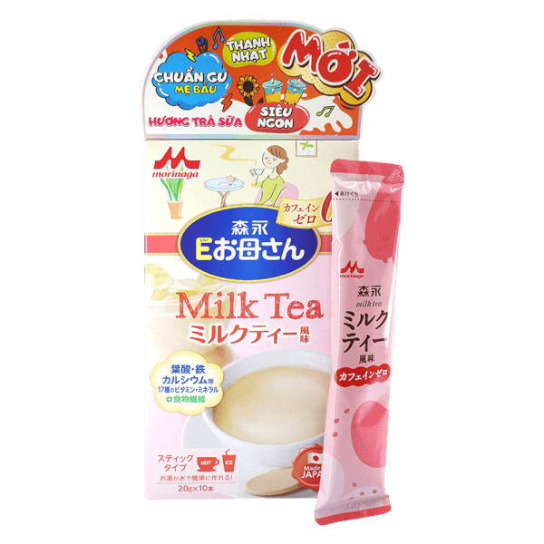 Thực phẩm bổ sung Morinaga E-Okasan hương trà sữa 200g (10 thanh)
