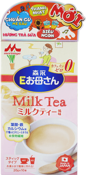 Thực phẩm bổ sung Morinaga E-Okasan hương trà sữa 200g (10 thanh)