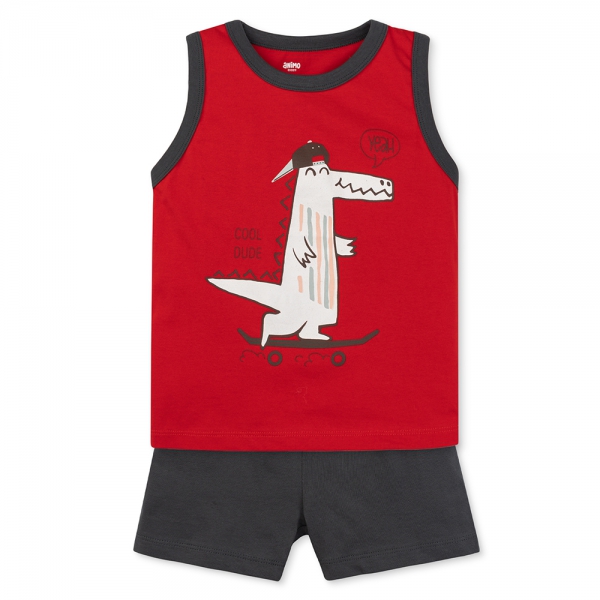 Bộ bé trai áo sát nách quần ngắn Animo easy (1-4Y) HN0525056