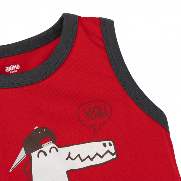 Bộ bé trai áo sát nách quần ngắn Animo easy (1-4Y) HN0525056