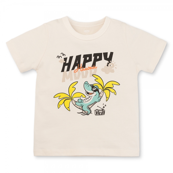 Bộ bé trai ngắn Animo Easy HN0525047 (1-4Y,Kem-nâu,NN02)