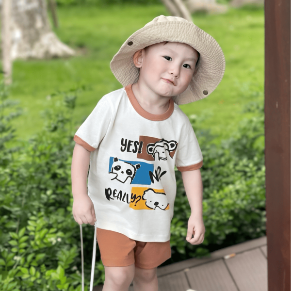 Bộ bé trai áo tay ngắn quần ngắn Animo easy (1-4Y) HN0525044