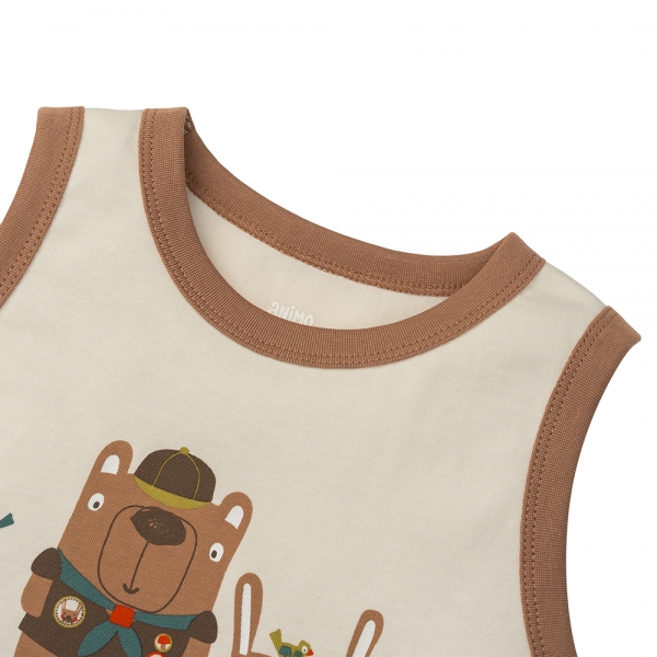 Bộ bé trai áo sát nách quần ngắn Animo easy (1-4Y) HN0525042