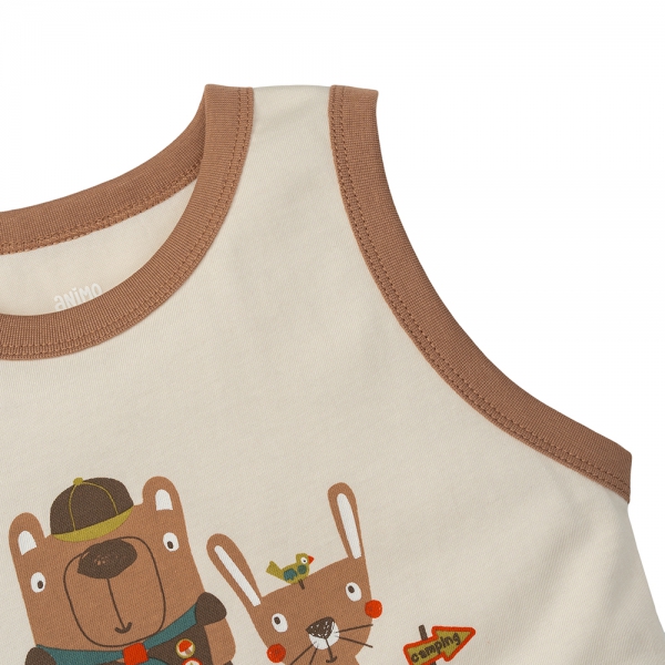 Bộ bé trai áo sát nách quần ngắn Animo easy (1-4Y) HN0525042