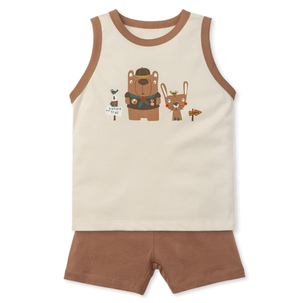 Bộ bé trai áo sát nách quần ngắn Animo easy (1-4Y) HN0525042