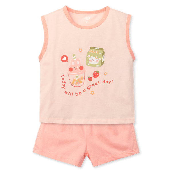 Bộ bé gái áo sát nách quần ngắn Animo easy (1-4Y) TX0625028