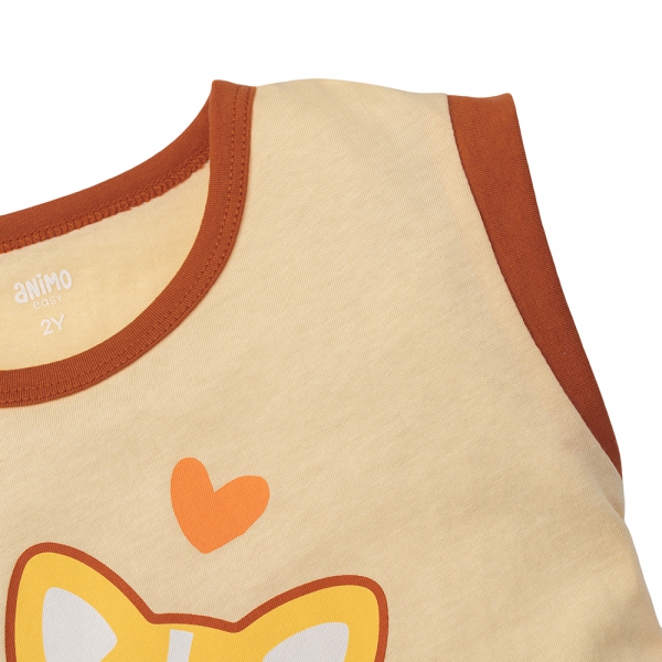 Bộ bé gái áo sát nách quần ngắn Animo easy (1-4Y) LU0625015