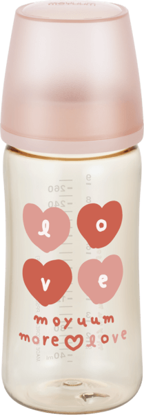 Bình sữa Moyuum thế hệ 3 PPSU 270ml (trái tim hồng)
