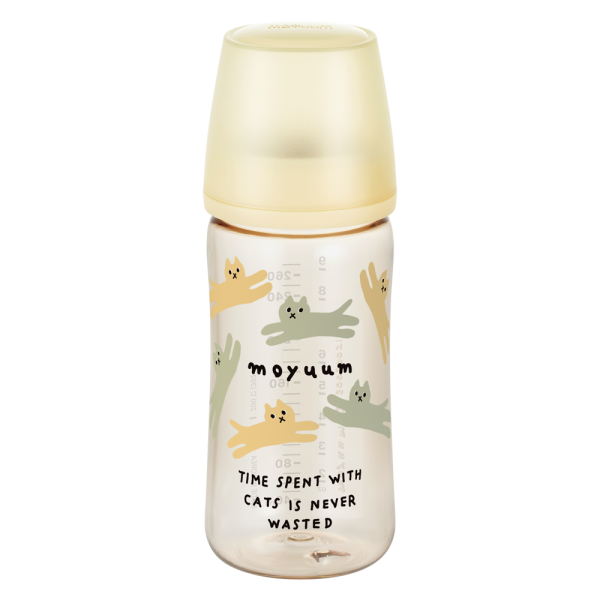 Bình sữa Moyuum thế hệ 3 PPSU 270ml (mèo vàng)