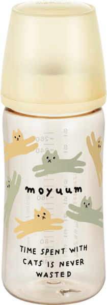 Bình sữa Moyuum thế hệ 3 PPSU 270ml (mèo vàng)