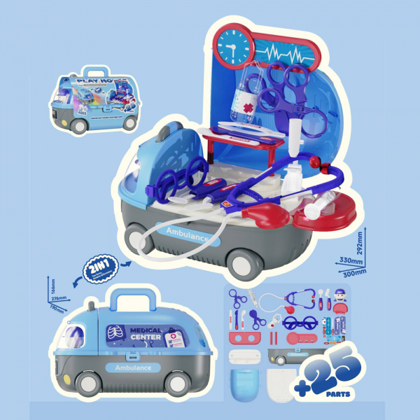 Xe ô tô 2in1 mô phỏng bác sĩ kèm phụ kiện CY632394 C503