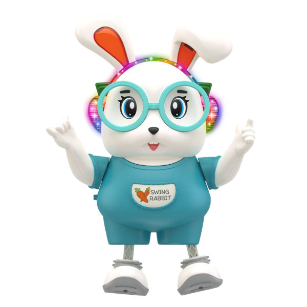 Chú thỏ đeo kính phát nhạc nhảy múa vui nhộn YN620472 C502 (Xanh dương)