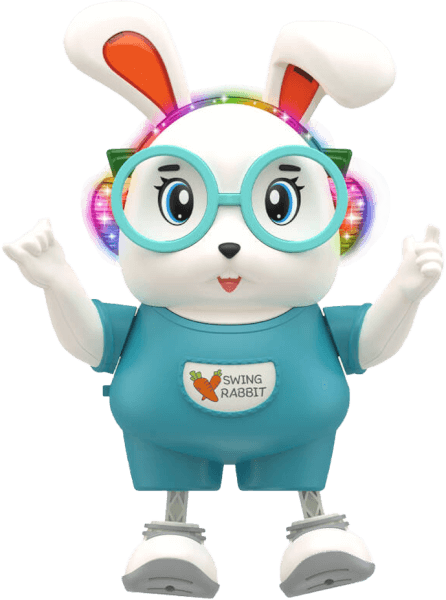 Chú thỏ đeo kính phát nhạc nhảy múa vui nhộn YN620472 C502 (Xanh dương)