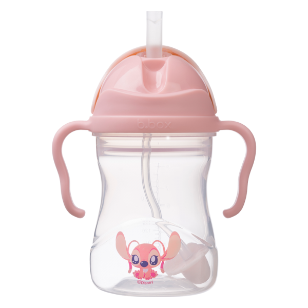 Bình nước 360 độ cho bé tập uống nước Bbox 240ml (Hồng, stitch)
