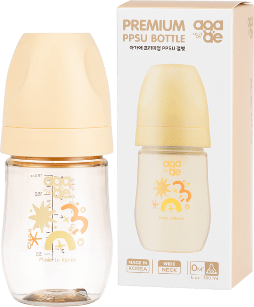 Combo 2 Bình sữa PPSU Aga-ae cao cấp 180ml (nắng mai)