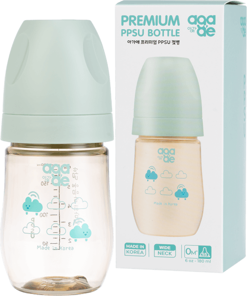 Combo 2 Bình sữa PPSU Aga-ae cao cấp 180ml (mây xanh)