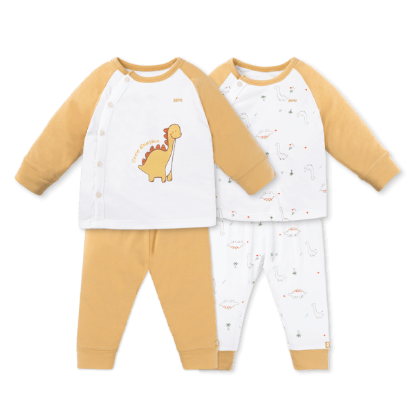 Set 2 bộ modal kháng khuẩn dài Animo VD0325030 (0-24M,Vàng-trắng,TT06)