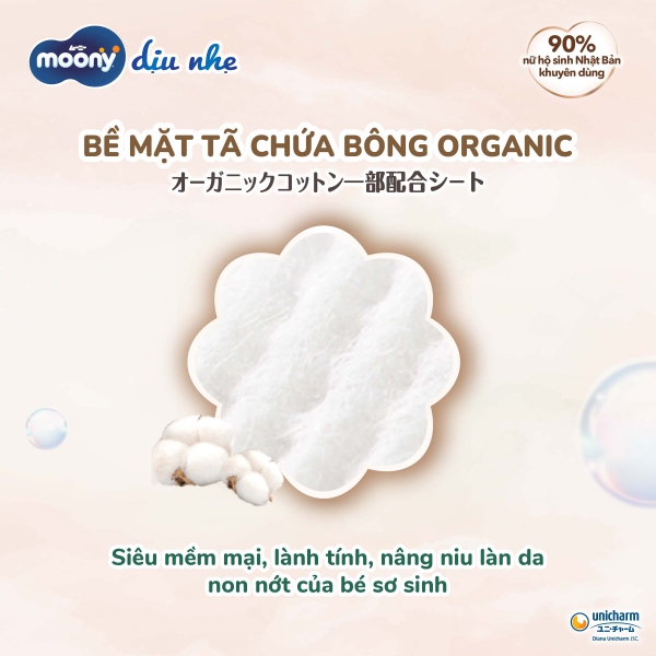 Tã dán Moony Natural/Moony Dịu nhẹ (L, 38 miếng) (giao bao bì ngẫu nhiên)