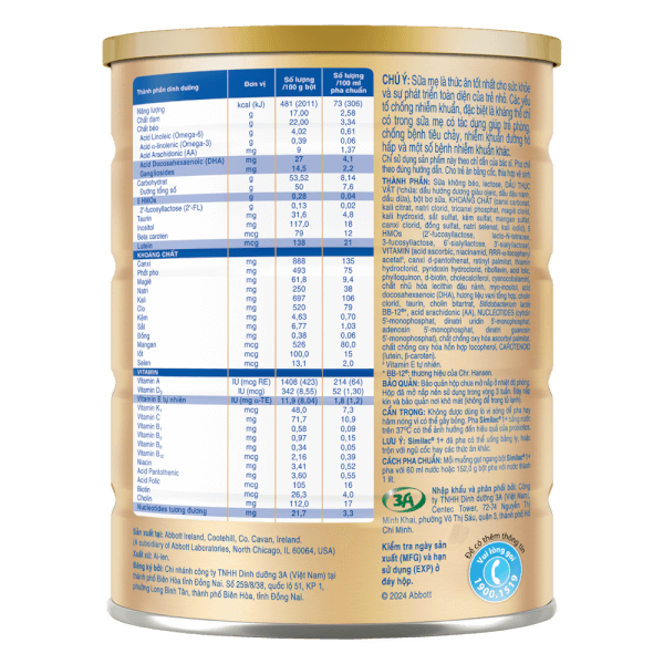 Sữa Similac 1+ 800g (1-2 tuổi) (Bao bì cũ: 850g - Giao bao bì ngẫu nhiên)