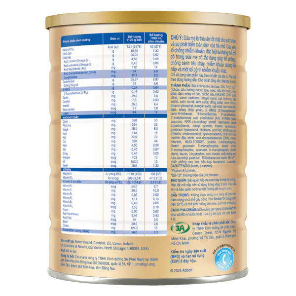 Sữa Similac 0+ 800g (0-12 tháng) (Bao bì cũ: 850g - Giao bao bì ngẫu nhiên)