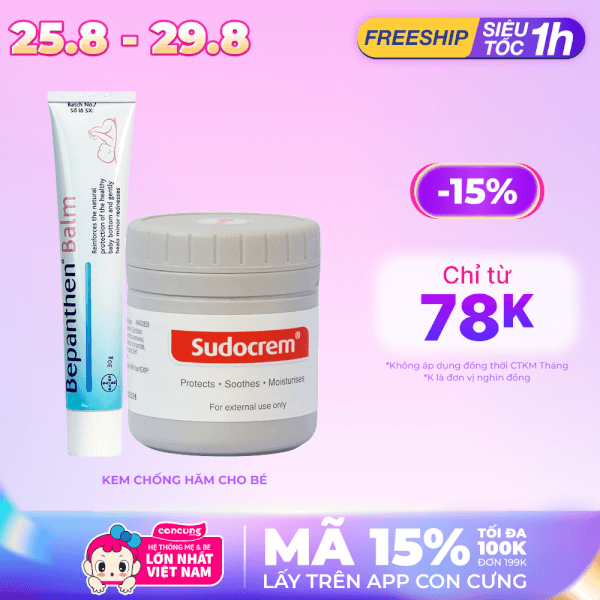 Combo 3 Kem chống hăm dưỡng ẩm Bepanthen 30g