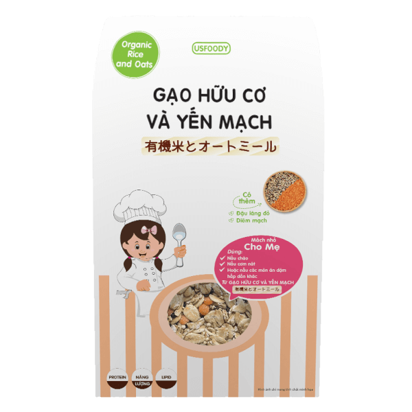 Gạo hữu cơ và yến mạch 500g
